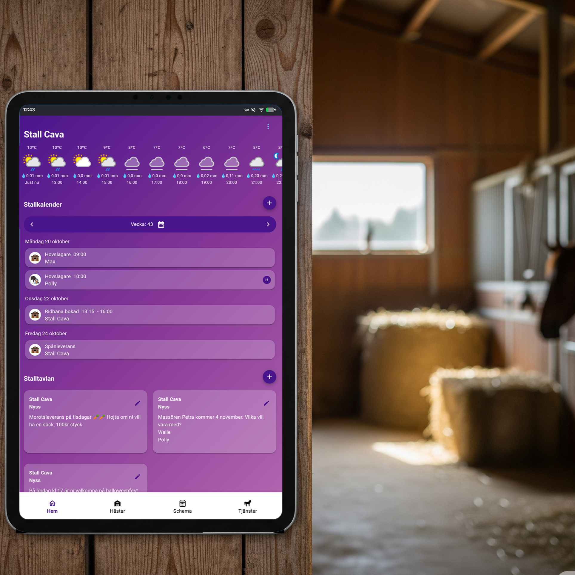 Stallkollen på iPad surfplatta